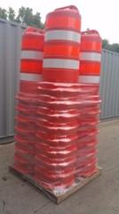 Standard Traffic Barrel 4-Inch Reflective Stripe-Traffic Control-Work Area Protection-Hi-Intensity Prismatic-No Base Default-Sealcoating.com