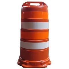 Lane Changer Traffic Barrel 4-Inch Reflective Stripes-Traffic Control-Work Area Protection-Engineer Grade-No Base (Default)-Sealcoating.com