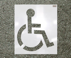 Handicap Paint Stencil Traditional Font (Texas style)-Stencils-CH Hanson-39" Symbol Size; Stencil Size: 48" x 40"-Sealcoating.com