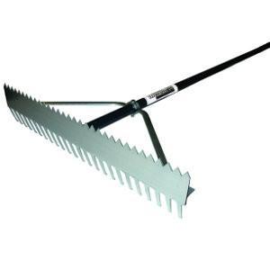 Dual Purpose Infield Rake, 66" Powder Coated Aluminum Handle