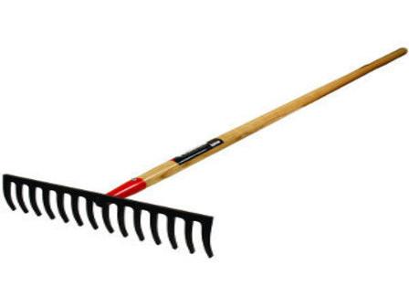 BULLHEAD 17" Forged Level Head Rake, 66" Hardwood Handle-Landscape Hand Tools-Seymour Midwest-Default-Sealcoating.com