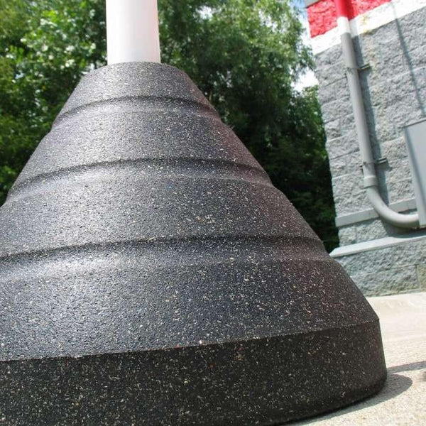 Granite Rubber Sign Base-60 lbs-Traffic & Parking Lot Signs-RubberForm-Includes Round Post Hole NO Sign Post Included-Sealcoating.com