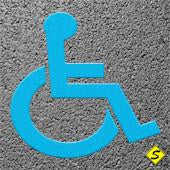 Handicap Symbol (Blue) Preformed Thermoplastic 28" x 24" (Qty 5)-Preformed ThermoPlastic-Swarco Industries Inc.-90 MIL-Sealcoating.com