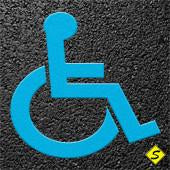 Handicap Symbol (Blue) Preformed Thermoplastic 28" x 24" (Qty 5)-Preformed ThermoPlastic-Swarco Industries Inc.-90 MIL-Sealcoating.com