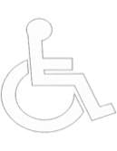 Handicap Symbol (White) Preformed Thermoplastic 28" x 24" (Qty 5)-Preformed ThermoPlastic-Swarco Industries Inc.-90 MIL-Sealcoating.com