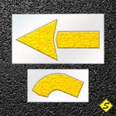 Pavement Arrow Stencil Straight 2 Piece Kit-Stencils-CH Hanson-42" Long Straight Arrow- 1/8" Thickness-Sealcoating.com