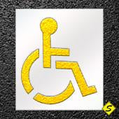 Handicap Symbol Paint Stencil - Standard SMALL-Stencils-CH Hanson-28" Handicap Medium Heavy Duty 1/8"-Sealcoating.com