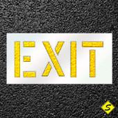 EXIT Pavement Stencil-Stencils-CH Hanson-12" Character Height; Thickness 1/16"-Sealcoating.com