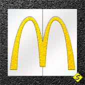 McDonald's Arches Parking Lot Paint Stencil (3 styles)-Stencils-CH Hanson-McDonalds M small stencil-Sealcoating.com