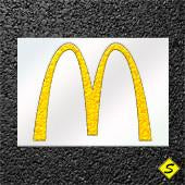 McDonald's Arches Parking Lot Paint Stencil (3 styles)-Stencils-CH Hanson-McDonalds M small stencil-Sealcoating.com