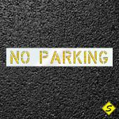 NO PARKING Pavement Stencil-Stencils-CH Hanson-12 inch; 1/16" thick Economy Stencil-Sealcoating.com