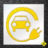 Walgreens Electric Car Paint Stencil-Stencils-CH Hanson-Sealcoating.com