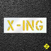 One Word X-ING Paint Stencil-Additives Sealcoating-CH Hanson-Sealcoating.com