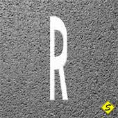 Railroad Crossing R Symbol Large Painting Stencil-Stencils-CH Hanson-Sealcoating.com