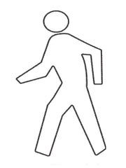 Pedestrian Symbol Preformed ThermoPlastic 6' X 3'2" (Qty 2)-Preformed ThermoPlastic-Swarco Industries Inc.-90 MIL (WHITE)-Sealcoating.com