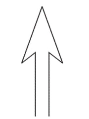 Straight Arrow Shape (MUTCD) Preformed ThermoPlastic 6' x 2' (5 Pack)-Preformed ThermoPlastic-Swarco Industries Inc.-90 MIL (WHITE)-Sealcoating.com