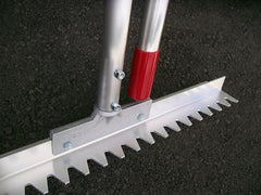 Yellow Fiberglass Safety Lute-Asphalt Paving Tools-Surfa Slick-24” (2ft) SERRATED Lute Bar with Skinny 1.25” diameter handle-Sealcoating.com