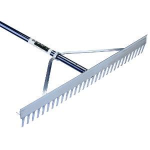 24" Field / Aggregate Rake - Blue 66" Handle-Secialty Rakes-Seymour Midwest-Default-Sealcoating.com