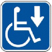 Handicap Sign with Singel Arrow 12" x 18"-Traffic & Parking Lot Signs-The Brewer Company-Default-Sealcoating.com