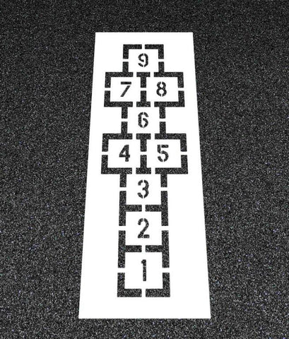 Hopscotch Stencil Triple Play Stencil-Stencils-Pavement Stencil Company-Default-Sealcoating.com