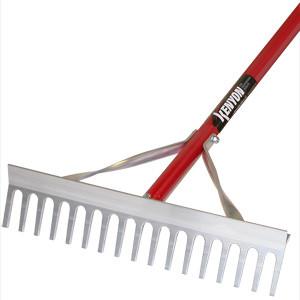 Kenyon Classic 17" Mini-Landscape Rake, 60" Red Powder-Coated Aluminum Handle-Landscape Hand Tools-Seymour Midwest-Default-Sealcoating.com