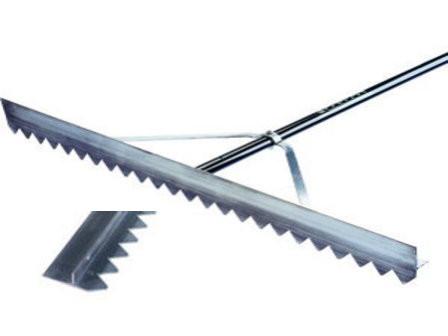 24" ProTurf Lute Rake - 66" Blue Powder-Coated Aluminum Handle-Secialty Rakes-Seymour Midwest-Default-Sealcoating.com