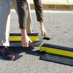 Roadway Heavy Rubber Speed Bump 4 Inch Tall
